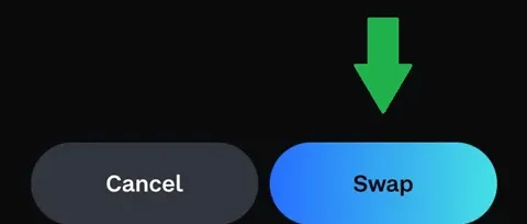 lily coinbase wallet guide swap confirmation button