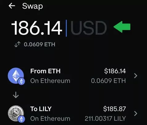 lily coinbase wallet guide swap menu